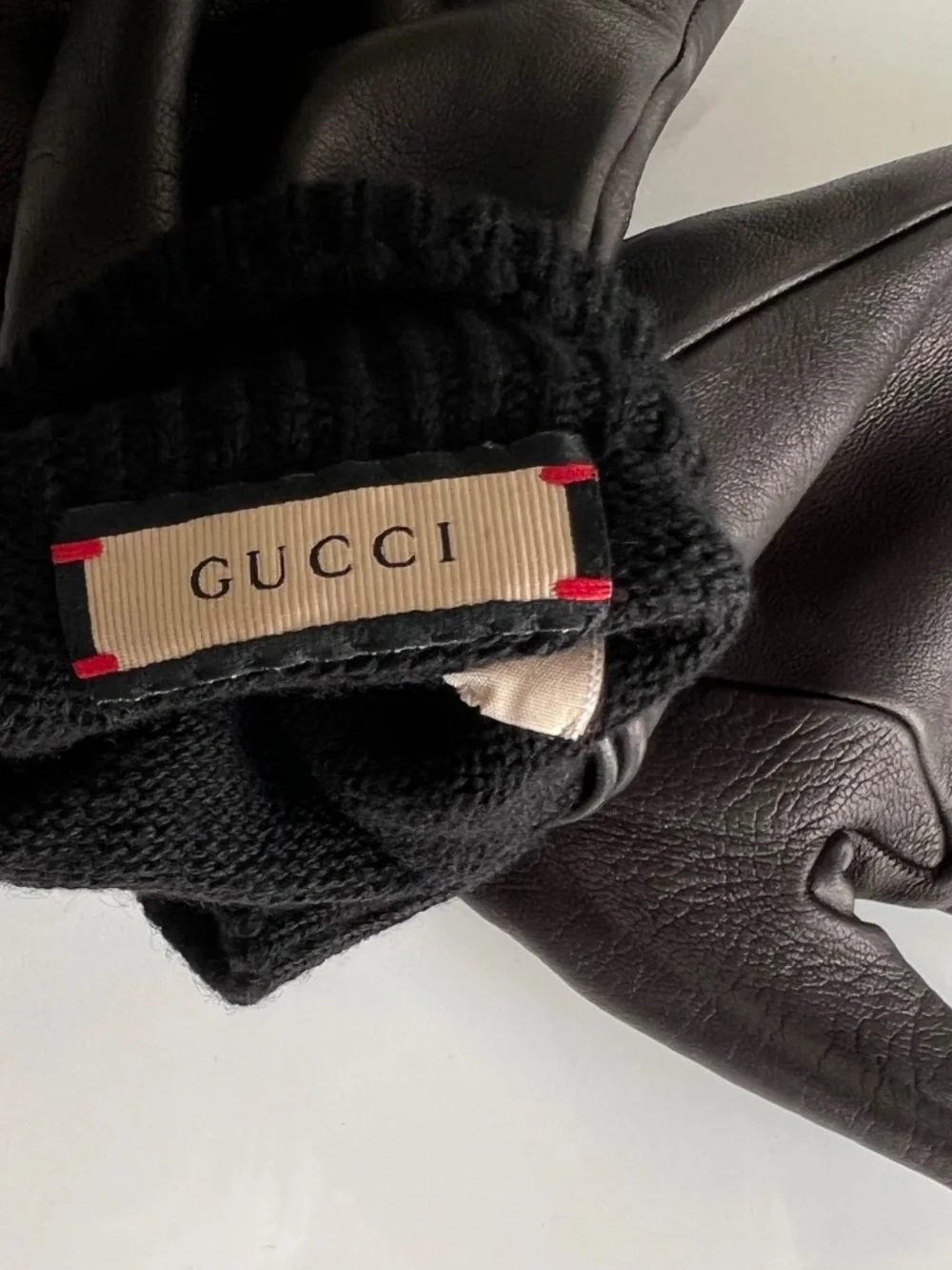 Gucci Men's Leather Gloves Horsebit Lana Wool Lined Size Medium Gucci 9 New